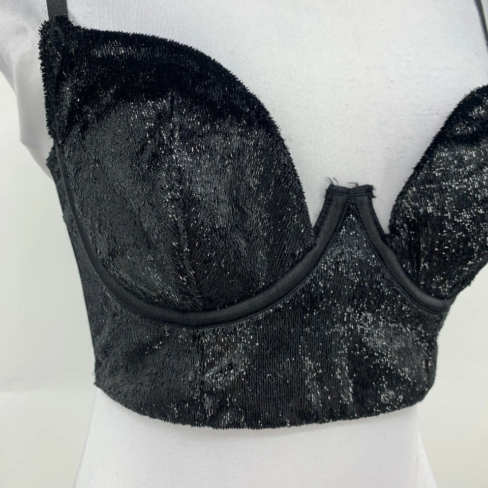 Victoria's Secret балконет очень сексуальный бюстгальтер женщин 32 B бархата отлива чистый назад - Изображение 4 из 4