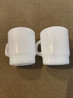 Vintage Termocrisa White Milk Glass Stackable Coffee Cup Mugs Set 2 (SB)