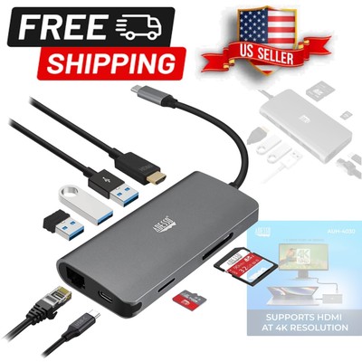 Premium Aluminum USB C Multiport Adapter - 4K HDMI & Fast Data Transfer