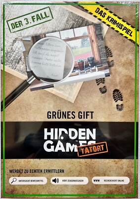 Hidden Games Crime Scene Green Poison 3rd Case Board Game Crime Detective Game Party