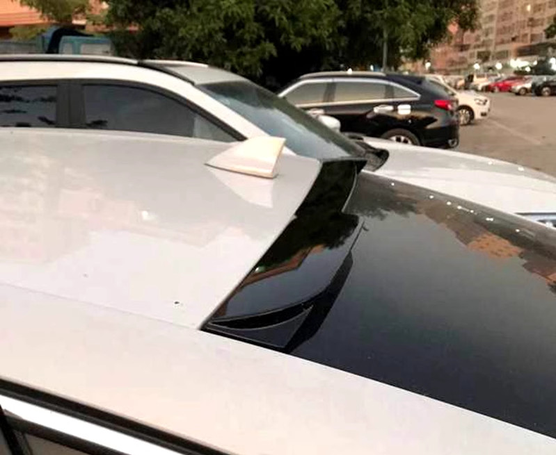 2PCs Gloss Black Rear Spoiler Wing +Roof Spoiler for 2013-2020 Ford Fusion Sedan