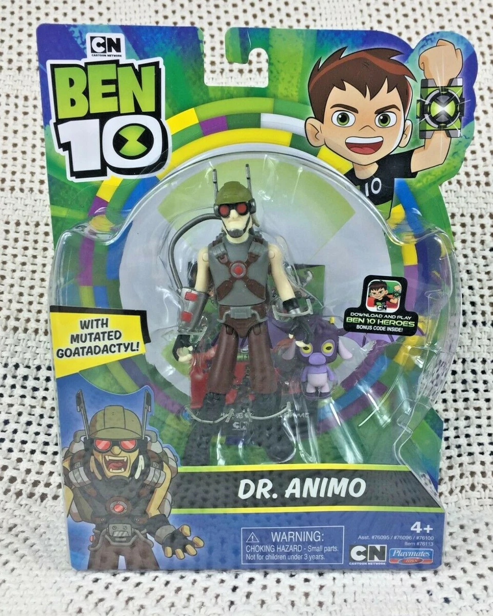 Ben 10 Dr. ANIMO Action Figure With Mutated Goatadactyl Playmates.