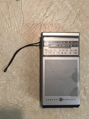 #ad #ad Vintage General Electric Portable Radio Model 7 2934 AM TV FM Weather WORKING $9.99