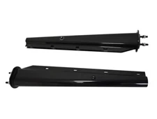 Black Mud Flap Hanger Set 30" Spring Loaded 2 1/2" Bolt Pattern Fits Semi Truck