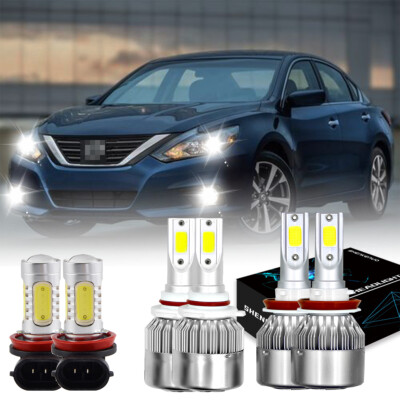 For 2009-2014 Nissan Maxima Combo 6x LED Headlight High Low+ Fog Light Bulbs Kit