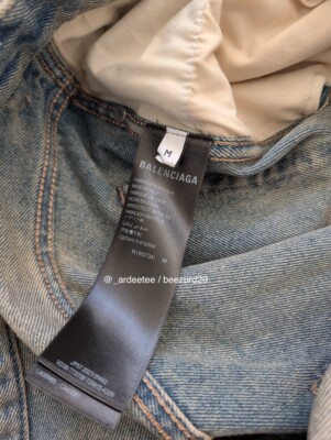 BALENCIAGA 24SS Diy l LARGE FIT デニム BALENCIAGA BAGGY INSIDE OUT JEANS SS24 $1,590 (LIGHT INDIGO BLUE S