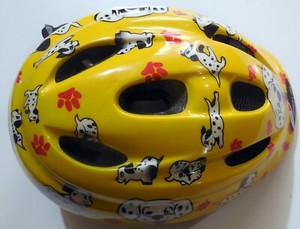 BABY JASON JAT DALMATIAN BICYCLE HELMET SIZE XS