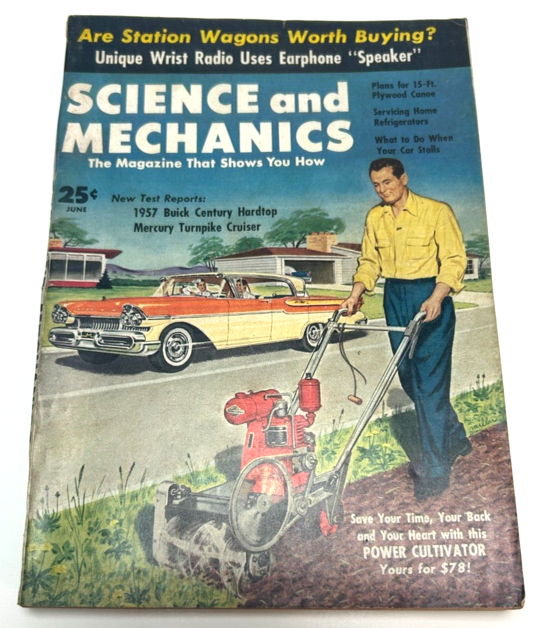 Vintage SCIENCE AND MECHANICS, JUNE 1957, 25 Cent, Mercury Turnpike Cruiser
