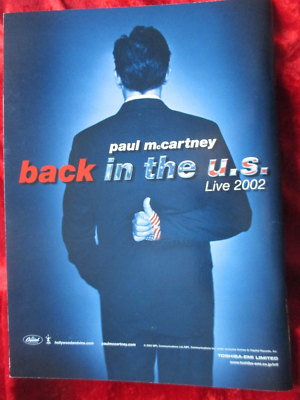Paul McCartney - Driving Japan Tour 2002 JAPAN Program Tourbook +