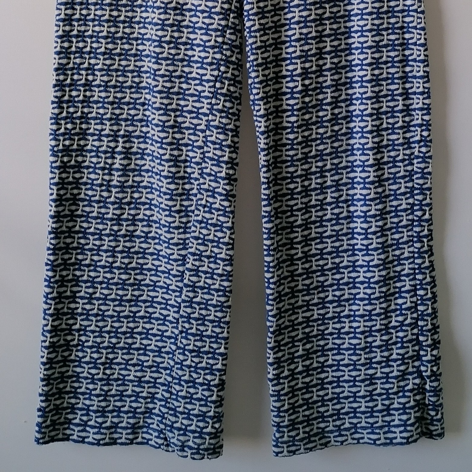 ALTRA Pantaloni da donna blu Zara stampa jacquard a gamba dritta taglia M