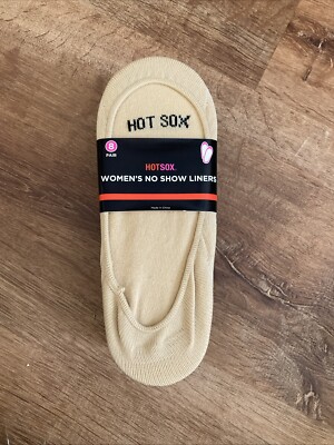 Hotsox Womens No Show Shoe liners-8 Pairs Brand New!! No Slip Heel Grip, Socks
