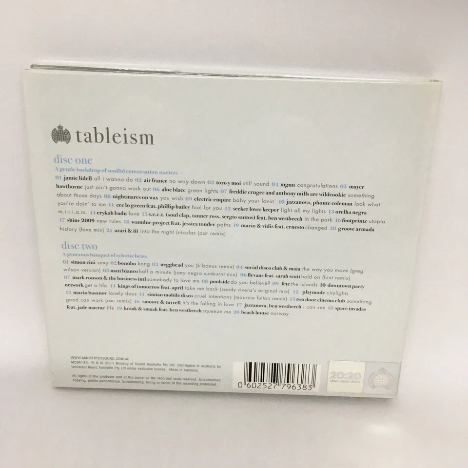 Ministry Of Sound TABLEISM CD *2 диска * сборник для ужина вечеринки V ХОРОШЕЕ СОСТОЯНИЕ ТОВАРА - Изображение 2 из 4