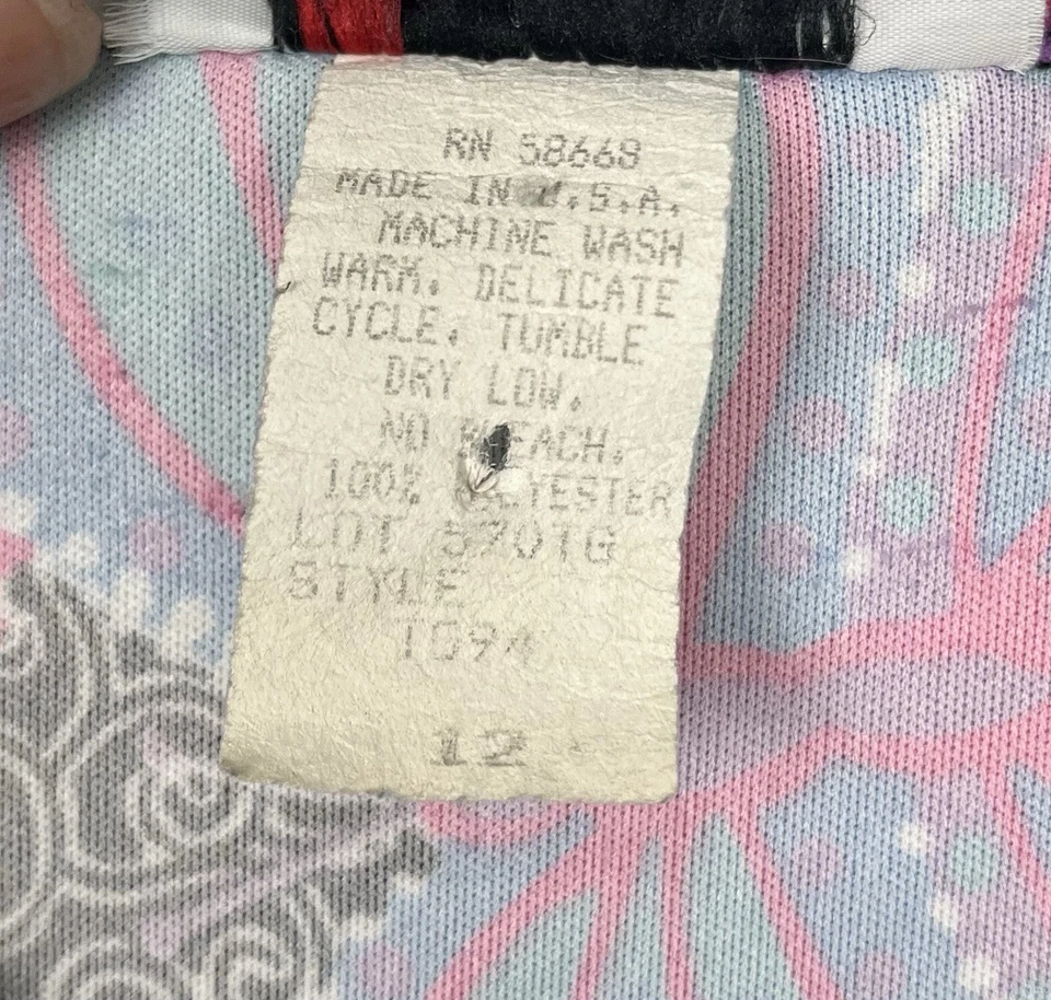 Camisa VERA Vintage Años 70 Neumann Estampado Mariposa Mujer’s Talla 12 Foto 4 de 4