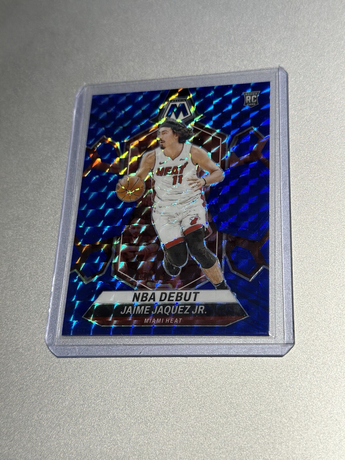 2023-24 Panini Mosaic Jaime Jaquez Jr Rookie Blue NBA Debut /199 Miami Heat RC