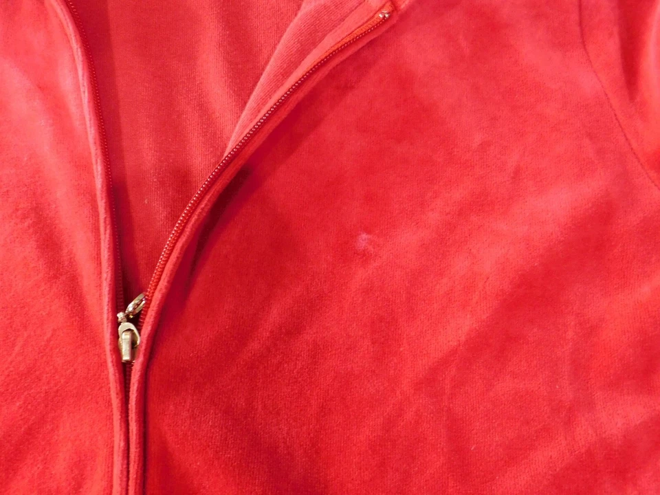 Suéter para mujer New York and Company grande rojo elástico cremallera completa sudadera con capucha Foto 4 de 4