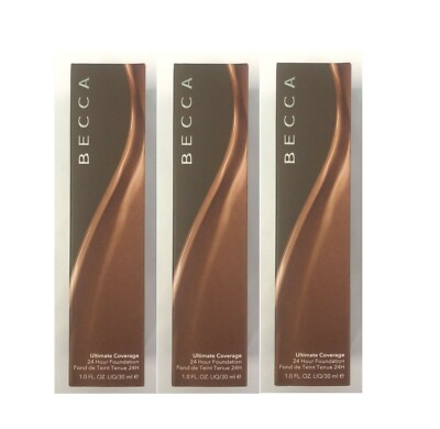 3X Becca Ultimate Coverage 24 Hour Foundation *Tonka 6W3* 1.0 Fl Oz. EACH
