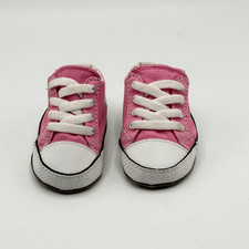 Converse All Star Pink Aplix Crib Shoes - US infant size 1