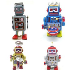 Robot TinPlate Wind-Up Toys Clockwork Collection Robots Retro