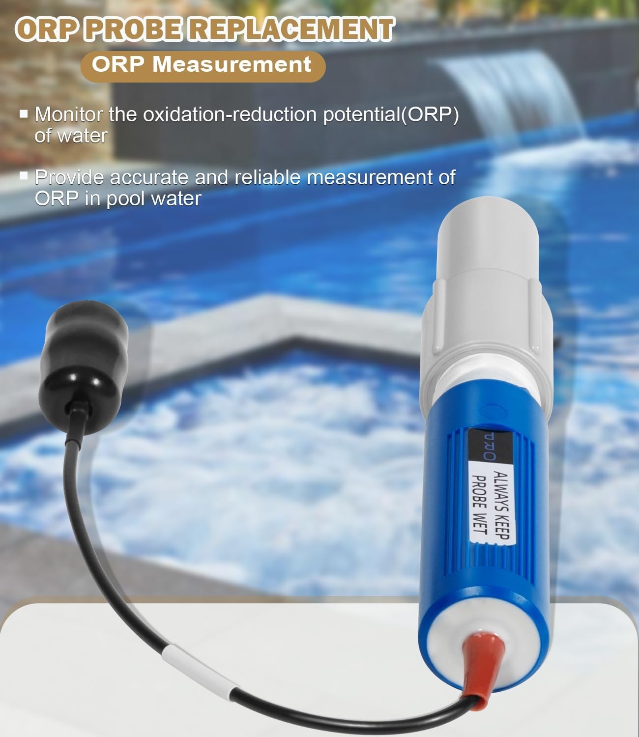 Replacement for Hayward Sense and Dispense GLX-PROBE-ORP ORP Probe