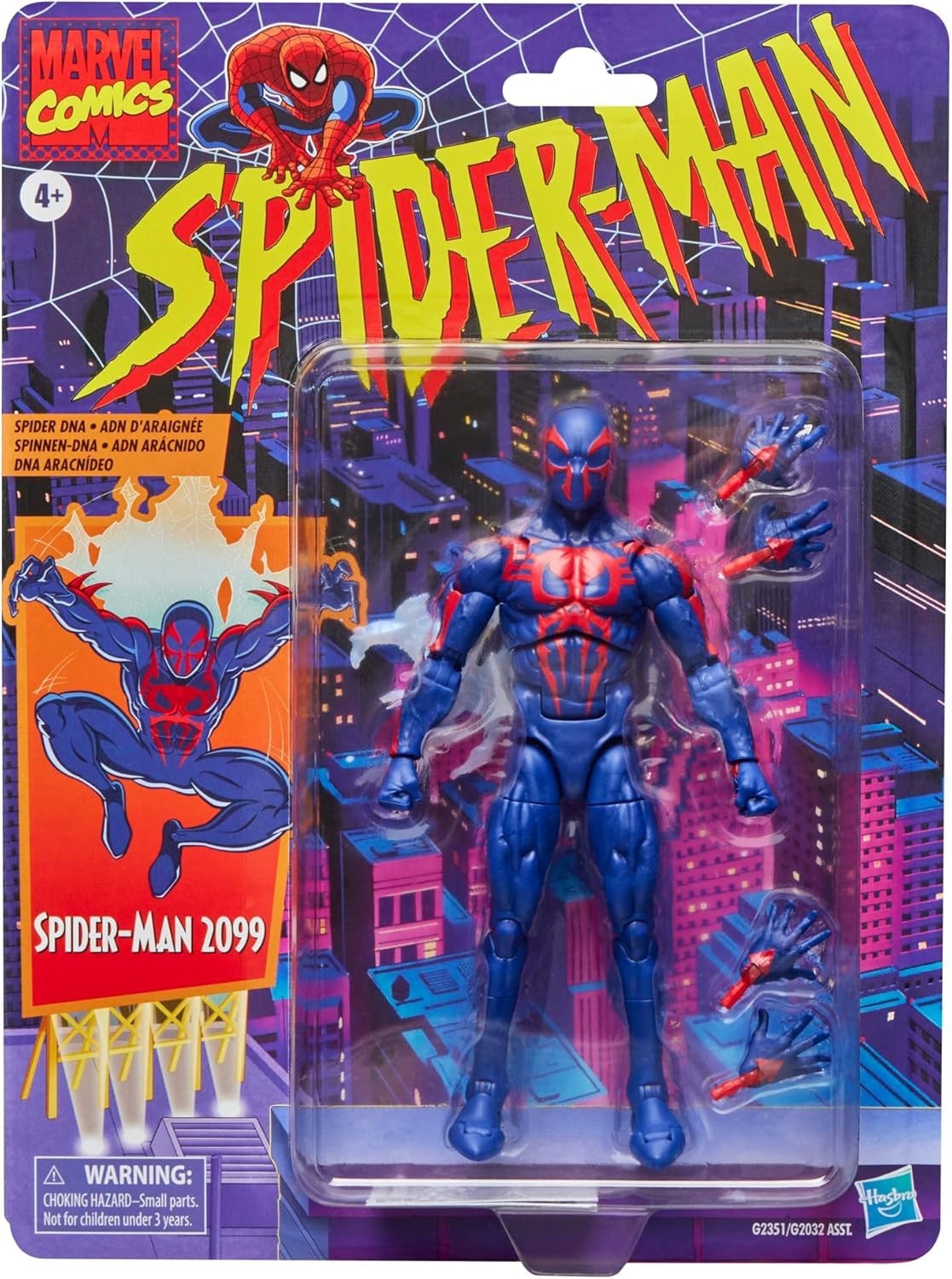 Spider-Man Marvel Legends Retro Cardback Spider-Man 2099 6-Inch Action Figure