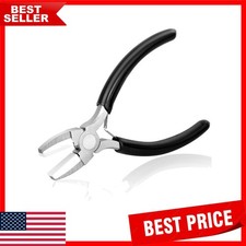 Ergonomic Flat Nose Nylon Jaw Pliers for Efficient Jewelry Crafting - 5.12in