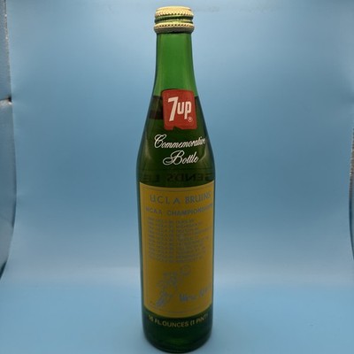 Vintage 1975  7-up Commemorative Bottle John Wooden UCLA BRUINS NCAA Champions