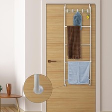 Over The Door Towel Rack, Back of Door Towel Rack, White Over The Door Hanger