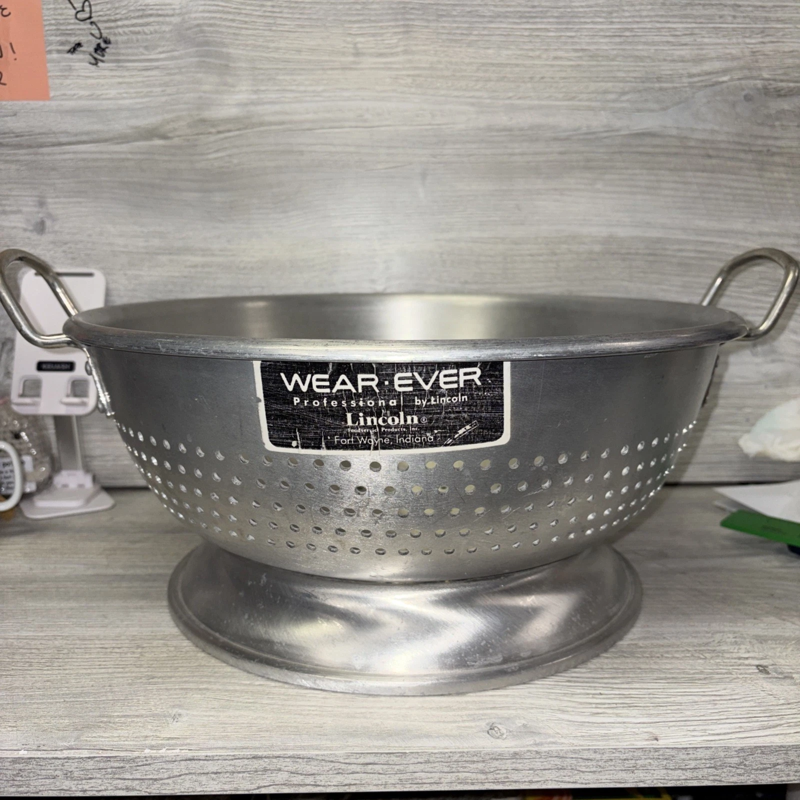 Lincoln WearEver 4611 COLANDER 98-4 Aluminum Strainer Commercial Restaurant 15”