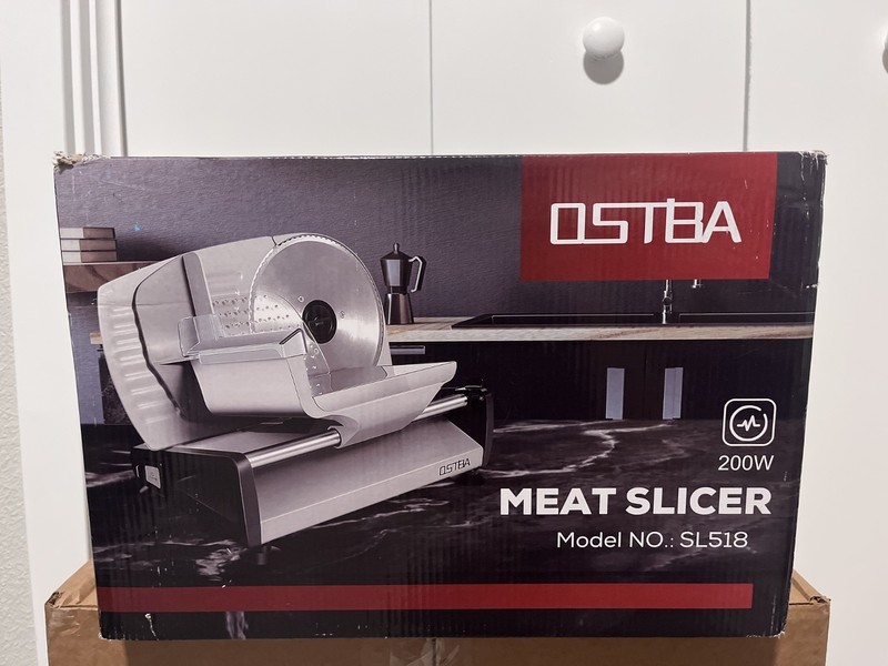 OSTBA Meat Slicer 200W Electric Deli Food Slicer with 2 Removable 7.5" Stainless