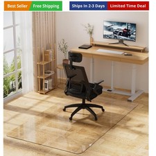 Office Chair Mat for Hard Floors 36 x 48 Inch, Clear Plastic Floor Protector ...