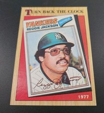 1987 Topps Reggie Jackson #312 Turn Back The Clock New York Yankees Baseball...