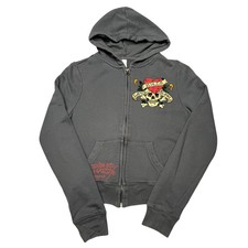 Vintage Y2K Ed Hardy Christian Audigier Love Kills Slowly Hoodie XS Tattoo