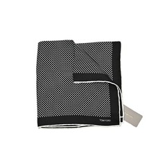 TOM FORD Silk Dot Pocket Square Black Made in Italy Used