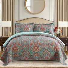 Etwel Lightweight Cotton Queen Size Quilt Set - Bedspread For Hot