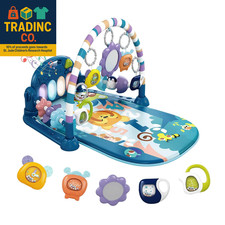 Baby Play Mat Gym, Funny Play Piano Tummy Time Activity Mat with 5 Infant Sensor