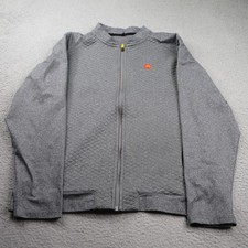 Mcdonalds Employee Jacket Mens Large Gray Quilted Full Zip Uniform