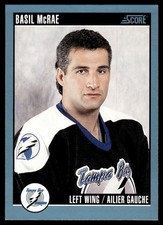 1992-93 Score Canadian Basil McRae Tampa Bay Lightning #509