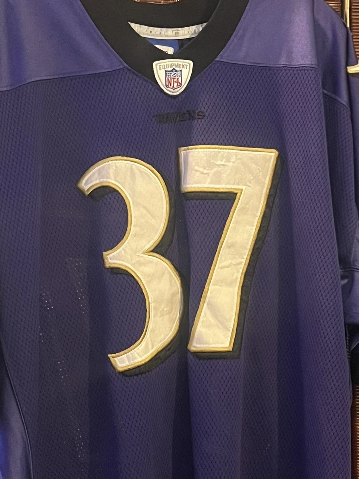 VTG Deion Sanders #37 Baltimore Ravens NFL Football Jersey 3xl Reebok Purple - Image 2 of 4