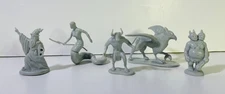 SCS Direct Plastic Fantasy Creatures Miniature Figures Griffin Wizard Minotaur