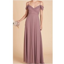 Birdy Grey Spence Convertible Maxi Chiffon Bridesmaid Dress - Dark Mauve S NWT