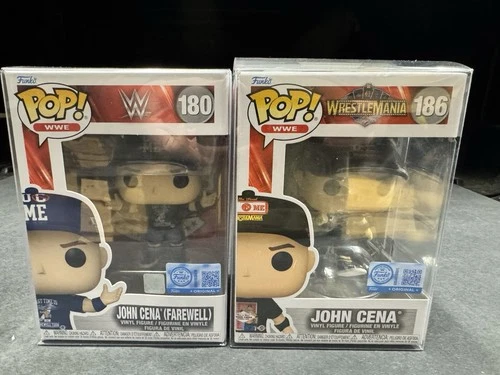 John Cena WWE Funko Pop Lot 180 Farewell Last Time + 186  WrestleMania Vegas