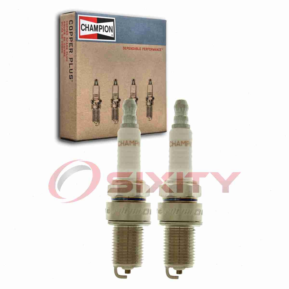 2 pc Champion 792 Spark Plugs for W2D R5672-9 C59YC 7405 Ignition Wire pn