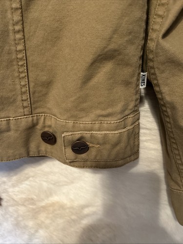 NWT Kimes Ranch Men’s Bangs Trucker Jacket Khaki Large Button Front  - Afbeelding 10 van 11
