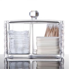 Transparent Travel Cotton Swab Box Make- Storage Container Case