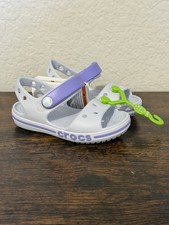 Crocs Toddler Bayaband Sandals C7 Lightweight, Easy Clean, Secure Backstrap