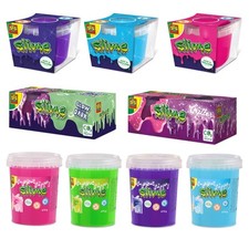 SES Creative Slime Set Mix Kids Sensory Fun Putty Pots Neon Bright Glitter Tubs