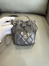 Chanel 22B Drawstring Bucket Bag Caviar Leather w/Gold Hardware [Duties Paid]