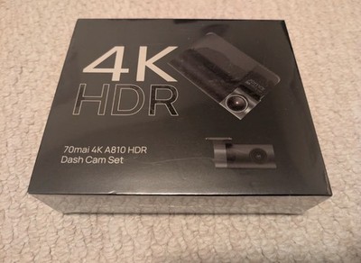 70mai 4K A810 Dash Cam Set-2 HDR Front & Rear Dual Car Cameras Black Sealed New