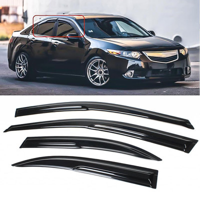 For 2014 Acura TSX Sedan JDM Mugen Style Window Visors Tape-on Guard US