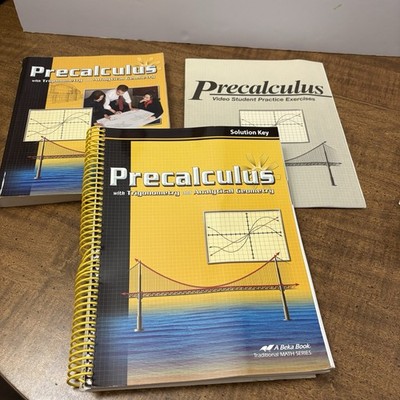 ABeka Precalculus with Trigonometry and Analytical Geometry Homeschool Set Of 3